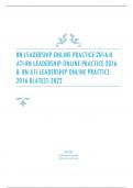 RN Leadership Online Practice 2016 B ATI RN Leadership Online