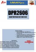 DPR2606 October November Exam Portfolio 2023