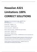 Hawaiian A321  Limitations 100%  CORRECT SOLUTIONS