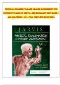 Physical Examination and Health Assessment 9th Edition by Carolyn Jarvis, Ann Eckhardt Test Bank / All Chapters 1-32 / Full Complete 2023/2024