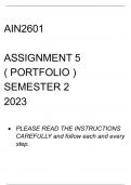 AIN2601 Assignment 5 Semester 2 2023 (SECTION B)
