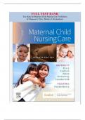 Test Bank for Maternal Child Nursing Care 7th Edition by Shannon E. Perry, Marilyn J. Hockenberry, 9780323776714 Chapter 1-50 Complete Questions and Answers