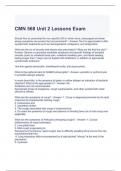 CMN 568 Unit 2 Lessons Exam Questions and Answers