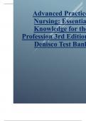 Advanced Practice Nursing Essential Knowledge for the Profession 3rd Edition 2024 latest revised update by Denisco, with well elaborated  questions & answers graded A+