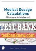 Test Bank For Medical Dosage Calculations: A Dimensional Analysis Approach, Updated Edition 11th Edition All Chapters - 9780137381296