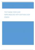 Test Bank for Kuby Immunology 8th Edition Judy Owen All Chapters