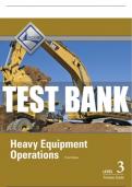 Test Bank For Heavy Equipment Operations, Level 3 3rd Edition All Chapters - 9780133402568