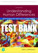 Test Bank For Understanding Human Differences: Multicultural Education for a Diverse America 6th Edition All Chapters - 9780135196731