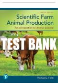 Test Bank For Scientific Farm Animal Production: An Introduction to Animal Science 12th Edition All Chapters - 9780135187258