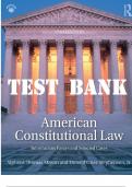 TEST BANK for American Constitutional Law Introductory Essays and Selected Cases 17th Edition