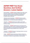 AGPNP PREP Test Exam  Questions And Verified Answers | Latest Update