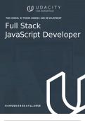 Full Stack JavaScript Developer Nanodegree Program