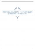 USVA FINAL EXAM ERA 1-5 100% COMPLETE QUESTIONS AND ANSWERS