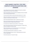 DAVE RAMSEY CHAPTER 5 TEST PREP COMPLETE EXTRACTED QUESTIONS AND ANSWERS