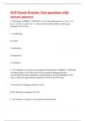 SLP Praxis Practice Test questions with correct answers