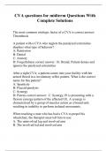 CVA questions for midterm Questions With Complete Solutions