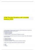 VTNE Practice Questions with complete solutions 2023.