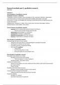 Lecture notes Research methods part 2 (qualitative research)