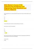 WGU Master's Course C726 - Cybersecurity Architecture and Engineering, Exam Questions and answers, Rated A+ 2024 | 25 Pages