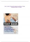 TEST BANK FOR Bates’ Guide to Physical Examination and History Taking 13thEdition Bickley Test Bank 