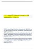   CCC Common Core Exam questions and answers latest top score.