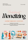 IBP Monetizing | Verdienmodellen podcasting | Minor Creative Business (jaar 3) | Communicatie (HR)