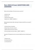 Nurs 2830 #4 Exam QUESTIONS AND  ANSWERS 