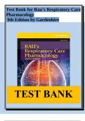 Test Bank for Rau’s Respiratory Care Pharmacology 9th Edition by Gardenhire