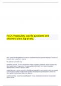 RICA Vocabulary Words questions and answers latest top score.