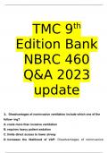 TMC 9th Edition Bank NBRC 460 Q&A 2023 update 