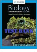 Biology The Dynamic Science, 5th Edition Test Bank