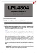 LPL4804 Assignment 1 (Answers) Semester 1 - Due: 8 March 2024