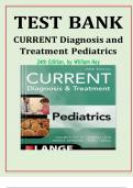 Current Diagnosis and Treatment Pediatrics, 24th Edition BY WILLIAM HAY Test Bank.