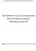 TEST BANK for Income Tax Fundamentals 2023 41st Edition by Gerald E. Whittenburg, Steven Gill Updated A+