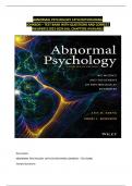 ABNORMAL PSYCHOLOGY 14TH EDITION KRING JOHNSON – TEST BANK WITH QUESTIONS AND CORRECT ANSWERS|2023-2024|ALL CHAPTERS AVAILABLE
