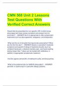 CMN 568 Unit 2 Lessons Test Questions With  Verified Correct Answers