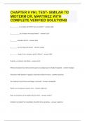 CHAPTER 9 VHL TEST- SIMILAR TO MIDTERM DR. MARTINEZ WITH COMPLETE VERIFIED SOLUTIONS