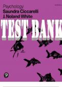 TEST BANK for Psychology 6th Edition by Saundra K. Ciccarelli J. Noland White.All Chapters 1-15.