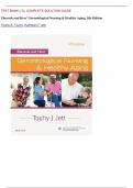 Test Bank for Ebersole and Hess Gerontological Nursing and Healthy Aging 5th Edition Touhy / All Chapters  / Full Complete