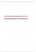 NSG 3029 Week 3 Knowledge Check -NSG 3029 Foundations of Nursing Research, South University.
