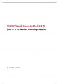 NSG 3029 Week 2 Knowledge Check -NSG 3029 Foundations of Nursing Research, South University.