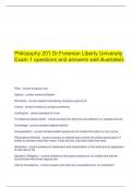  Philosophy 201 Dr.Foreman Liberty University Exam 1 questions and answers well illustrated.