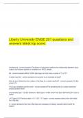   Liberty University ENGE 201 questions and answers latest top score.