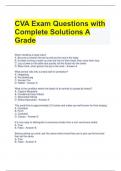 CVA Exam Questions with Complete Solutions A Grade