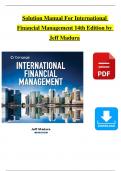 Solution Manual For International Financial Management, 14th Edition by Jeff Madura | Complete Verified Chapter's |