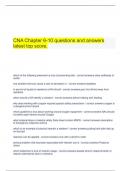   CNA Chapter 6-10 questions and answers latest top score.