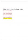 NSG 4029 Knowledge Quiz-Week 1,2,3,4,5,6, South University