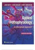 Test Bank For Applied Pathophysiology A Conceptual Approach to the Mechanisms of Disease 4th Edition Braun||ISBN NO:10,1975179196||ISBN NO:13,978-1975179199||All Chapters||Complete Guide A+