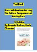 Test Bank For Maternal Newborn Nursing : The Critical Components of Nursing Care 3rd Edition Roberta Durham, Linda Chapman