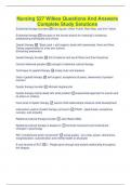 Nursing 527 Wilkes Questions And Answers Complete Study Solutions